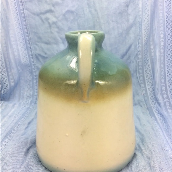 ⭐️Vintage Flat Earth Vintage Signed Small Jug Teal Green - Picture 2 of 6